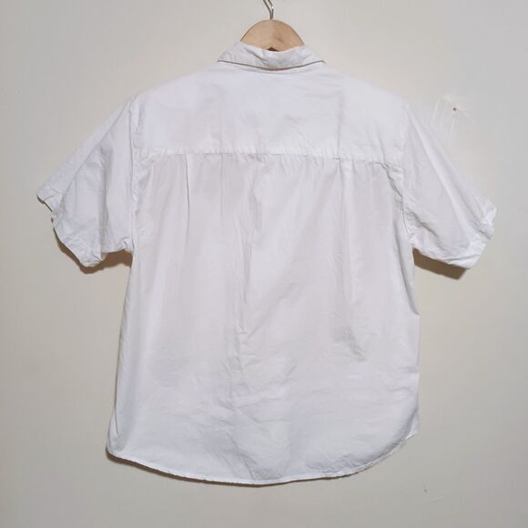 Vtg Kathie Lee Button Front Shirt-Size 16-Nautical-Embroidered-Shoulder Pads - Picture 5 of 6